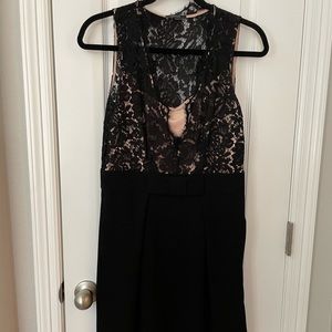 Black and Tan lace cocktail dress